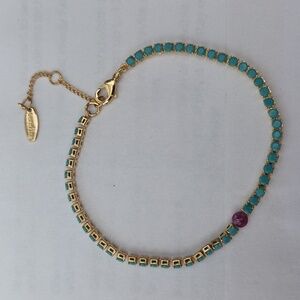 Genuine Ruby In a Urban-Vintage Bracelet "Serefina" USA